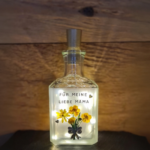 Flaschenlicht "Für meine liebe Mama"