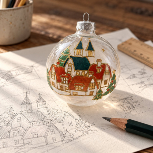 Christbaumkugel "Pongauer Dom" transparent