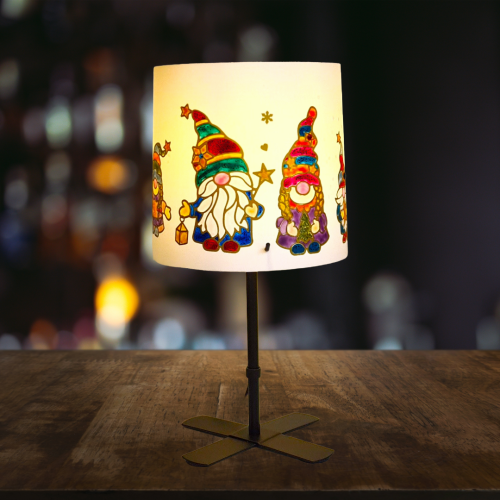 Lampe mit Wichteln